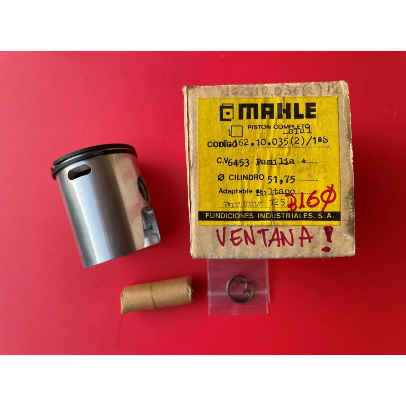 PISTON MAHLE BULTACO PURSANG MOTORES 125 CC , BULON DE 16 A MEDIDA 51,75