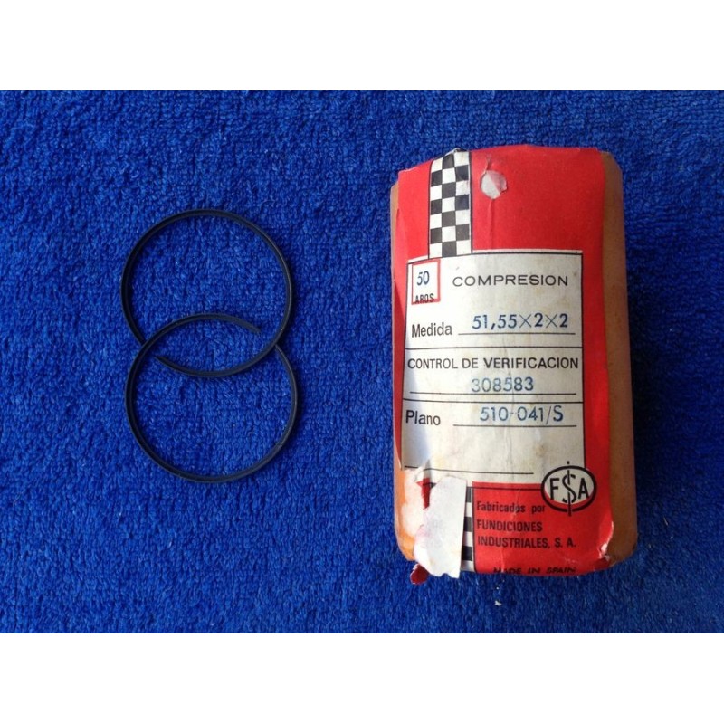 JUEGO SEGMENTOS ( 2 ) A 51,50 PARA BULTACOS DE 125 cc. ORIGINAL