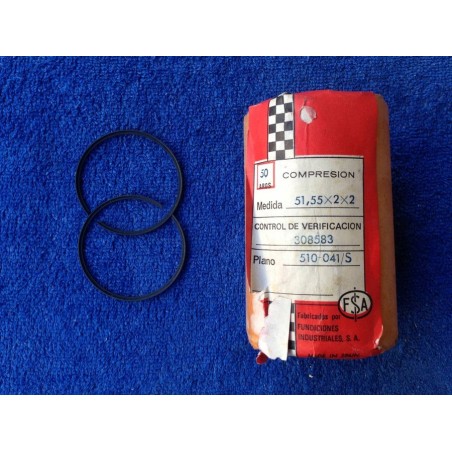 JUEGO SEGMENTOS ( 2 ) A 51,50 PARA BULTACOS DE 125 cc. ORIGINAL