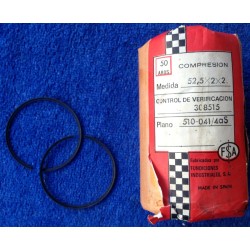 JUEGO SEGMENTOS ( 2 ) A 52,50 PARA BULTACOS DE 125 cc. ORIGINAL