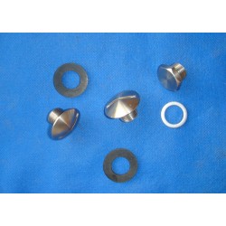 BULTACO KIT TORNILLOS INOX MOTORES 4 MARCHAS: 2 TORNILLOS LLENADO ACEITE, 1 TORNILLO VACIADO