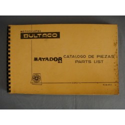 BULTACO MATADOR MK 4 CATALOGO DE PIEZAS ( ORIGINAL )